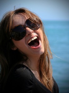beautiful girl laughing